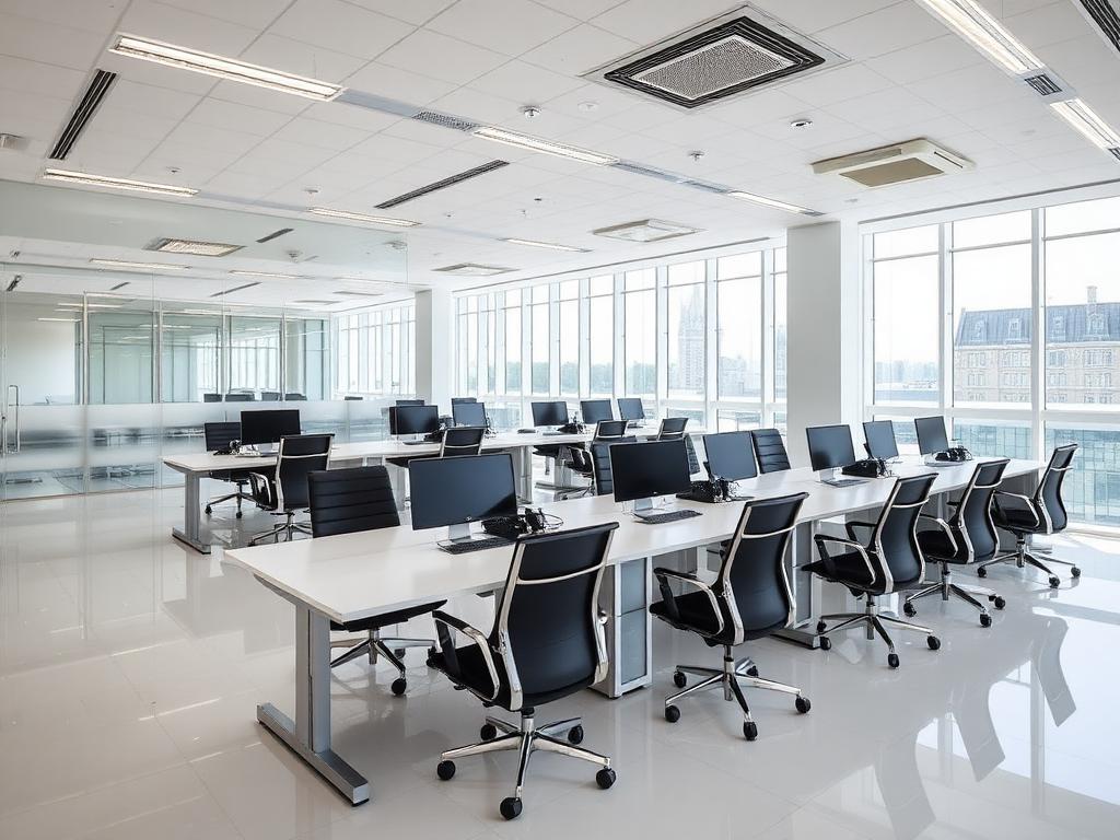 Clean modern office workspace in Victoria Island